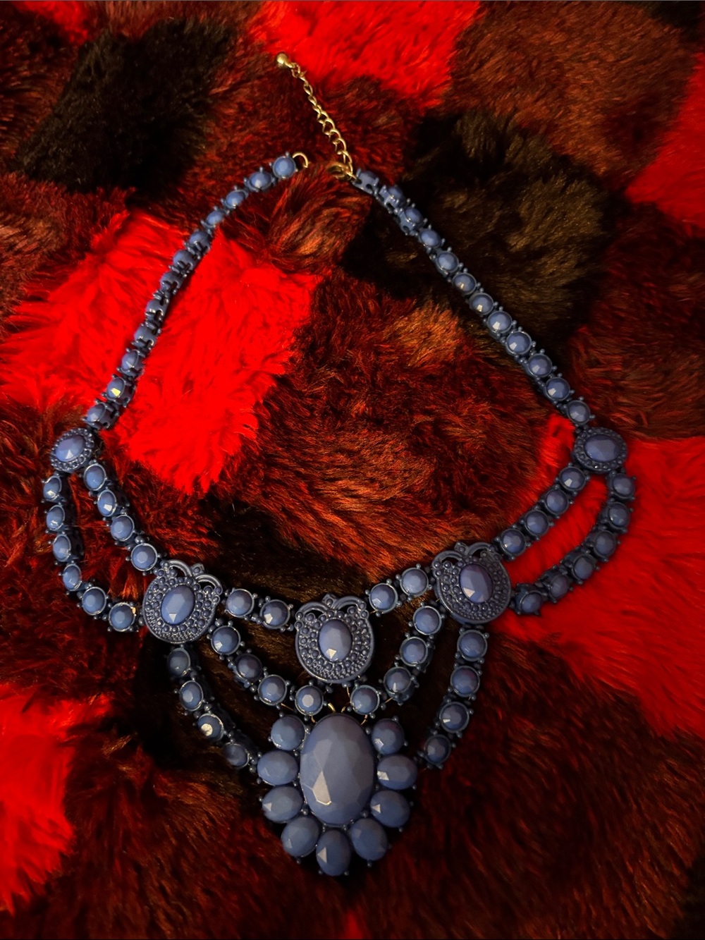 Blue Statement Bib Necklace - Fashion Brand
